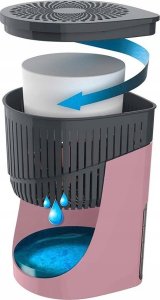 Wenko Pochłaniacz wilgoci, 80 metrów sześciennych, zapobiega rozwojowi pleśni, grzybów, wymienne wkłady, kolor różowy, 3 miesiące działania 6