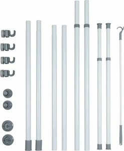 Wenko Stelaż do wieszania ubrań Herkules Basic, garderoba, 2 poziomy, regulowana wysokość oraz szerokość, metalowy, biały, marka WENKO 7