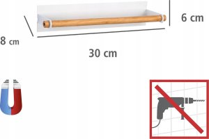 Wenko Uchwyt magnetyczny na rolki kuchenne MAGNA, bambus, 30 cm, WENKO 3