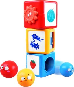 HOLA Kolorowa Piramida sorter Wieża układanka ZA4538 2