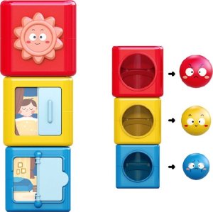 HOLA Kolorowa Piramida sorter Wieża układanka ZA4538 10