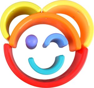 HOLA Tęczowy kameleon układanka montessori 18m+ ZA4532 11