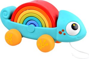 HOLA Tęczowy kameleon układanka montessori 18m+ ZA4532 12