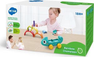 HOLA Tęczowy kameleon układanka montessori 18m+ ZA4532 14