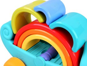 HOLA Tęczowy kameleon układanka montessori 18m+ ZA4532 9