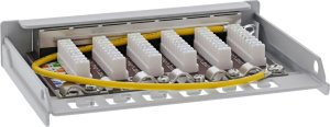 InLine InLine® Patch panel Cat.6A 0.5U 6-port, for table/wall/rail, with dust protection, grey 4