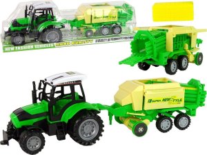 LeanToys Zielony Traktor z Prasą Napęd Frykcyjny 1