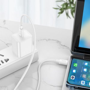 Kabel USB Hoco USB-C - USB-C 1 m Biały (X96 White) 4