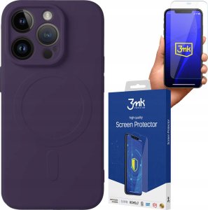 4kom.pl Futerał SILICONE MAG COVER kompatybilny z MagSafe do IPHONE 14 Pro Max ciemny fioletowy 2