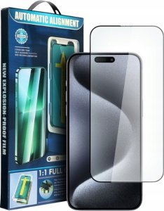 Partner Tele.com 5D Full Glue Tempered Glass - do iPhone 15 Plus czarny + aplikator 1