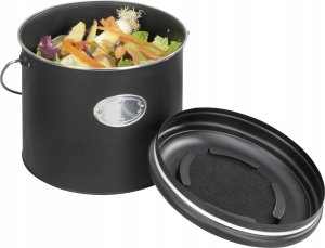 Wenko Kosz na kompost, 3 wymienne filtry neutralizujące zapachy, 6 l, Nero, WENKO 3