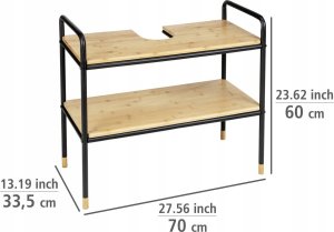 Wenko Szafka pod umywalkę, 70 x 60 x 33,5 cm, bambusowy blat, Loft, WENKO 5