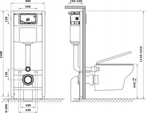 Zestaw podtynkowy Cersanit S701-789 / CERSANIT / ECONOMY* / SET C06 ZESTAW STELAŻ PODT WC MZ ZEN UM CO DESKA SLIM DUR WOLNOOPADAJĄCA ŁW OB GALAXY CHR BŁ 5