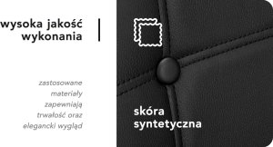 Activeshop 4Rico Krzesło skandynawskie QS-185 eco skóra czarne 12