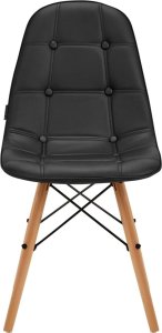 Activeshop 4Rico Krzesło skandynawskie QS-185 eco skóra czarne 3