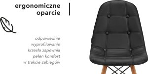 Activeshop 4Rico Krzesło skandynawskie QS-185 eco skóra czarne 10