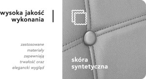 Activeshop 4Rico Krzesło skandynawskie QS-185 eco skóra szare 12