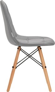 Activeshop 4Rico Krzesło skandynawskie QS-185 eco skóra szare 2