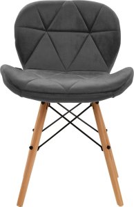 Activeshop 4Rico Krzesło skandynawskie QS-186 aksamit szare 3
