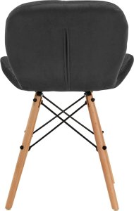 Activeshop 4Rico Krzesło skandynawskie QS-186 aksamit szare 4