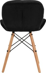 Activeshop 4Rico Krzesło skandynawskie QS-186 aksamit czarne 4