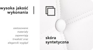 Activeshop 4Rico Krzesło skandynawskie QS-185 eco skóra białe 12