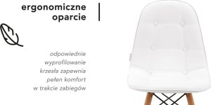 Activeshop 4Rico Krzesło skandynawskie QS-185 eco skóra białe 10