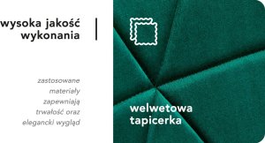 Activeshop 4Rico Krzesło skandynawskie QS-186 aksamit zielone 13