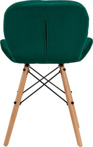 Activeshop 4Rico Krzesło skandynawskie QS-186 aksamit zielone 4
