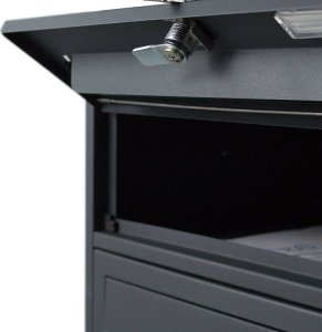 Bituxx SKRZYNKA POCZTOWA LOKATORSKA 2x3 GRAFITOWA STAL NIERDZEWNA 2