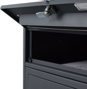 Bituxx SKRZYNKA POCZTOWA LOKATORSKA 2x3 GRAFITOWA STAL NIERDZEWNA 8