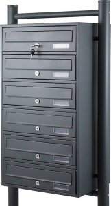 Bituxx SKRZYNKA POCZTOWA LOKATORSKA 6 GRAFITOWA STAL NIERDZEWNA 4