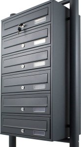 Bituxx SKRZYNKA POCZTOWA LOKATORSKA 6 GRAFITOWA STAL NIERDZEWNA 8