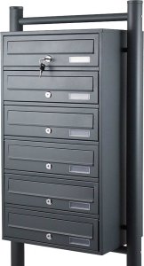 Bituxx SKRZYNKA POCZTOWA LOKATORSKA 6 GRAFITOWA STAL NIERDZEWNA 9