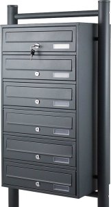 Bituxx SKRZYNKA POCZTOWA LOKATORSKA 6 GRAFITOWA STAL NIERDZEWNA 10