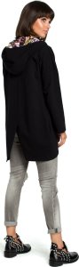 BeWear B091 Bluza z kapturem i zamkiem na skos - czarna (kolor czarny, rozmiar 2XL/3XL) 4