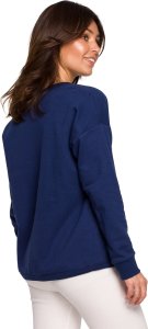 BeWear B225 Bluza z wycięciem w dekolcie - atramentowa (kolor niebieski, rozmiar XL) 2