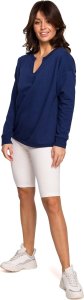 BeWear B225 Bluza z wycięciem w dekolcie - atramentowa (kolor niebieski, rozmiar XL) 3