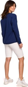 BeWear B225 Bluza z wycięciem w dekolcie - atramentowa (kolor niebieski, rozmiar XL) 4