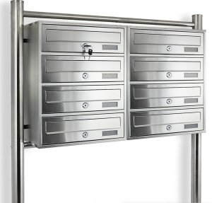 Bituxx Skrzynka Pocztowa na listy Lokatorska do wspólnot 8 wrzutów 2x4 kasetki 4