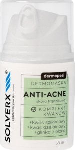 Solverx SOLVERX Dermopeel Dermomaska Anti-Acne z kompleksem kwasów - do skóry trądzikowej 50ml 1