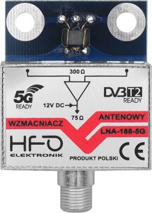 Antena RTV Dipol WZMACNIACZ ANTENOWY EKRANOWANY LNA 188-5G 2