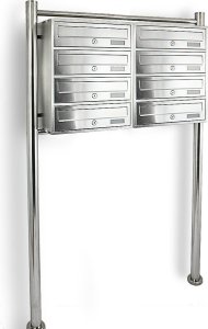 Bituxx SKRZYNKA POCZTOWA LOKATORSKA 2x4 METALLIC STAL NIERDZEWNA 2