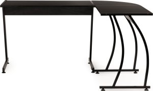 Biurko ModernHome Biurko narożne gamingowe biurowe LOFT szkolny stół czarny 4