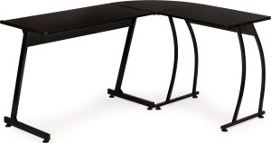 Biurko ModernHome Biurko narożne gamingowe biurowe LOFT szkolny stół czarny 5