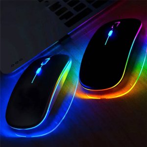 Mysz nemo Bezprzewodowa Mysz Podświetlenie LED MR12 czarna 4