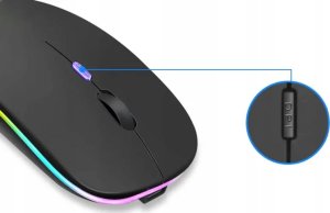 Mysz nemo Bezprzewodowa Mysz Podświetlenie LED MR12 czarna 8