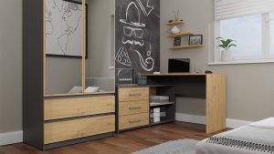 Biurko Topeshop Dany Brązowe 120 cm x 50 cm 5