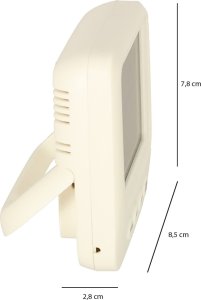 PrzydaSie Higrometr zegar termometr pokojowy wilgotnościomierz LCD 4