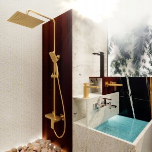 Bateria umywalkowa Valvex 2420490 ARS BAT. UMYW. PODT. BRUSHED GOLD // BV.2420490 4